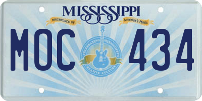MS license plate MOC434