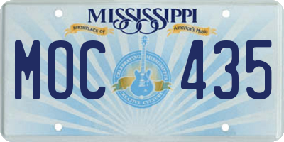 MS license plate MOC435