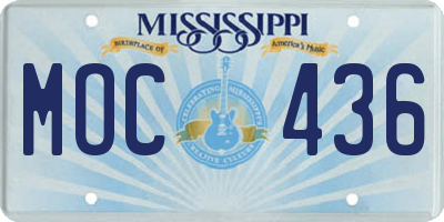 MS license plate MOC436