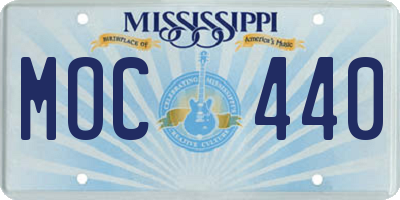MS license plate MOC440