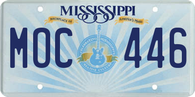 MS license plate MOC446