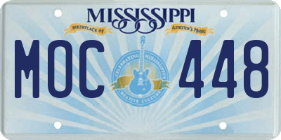 MS license plate MOC448