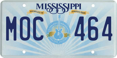 MS license plate MOC464