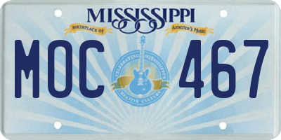 MS license plate MOC467