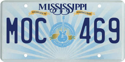 MS license plate MOC469