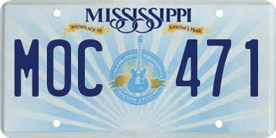 MS license plate MOC471