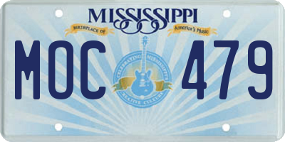MS license plate MOC479