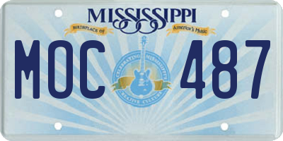 MS license plate MOC487