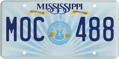 MS license plate MOC488