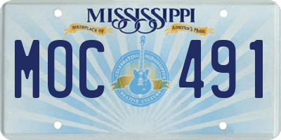 MS license plate MOC491