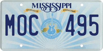 MS license plate MOC495