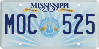 MS license plate MOC525