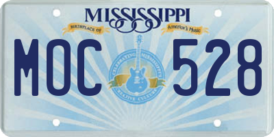 MS license plate MOC528