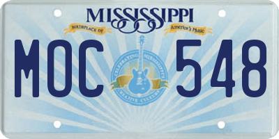 MS license plate MOC548
