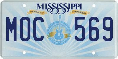 MS license plate MOC569