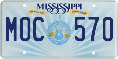 MS license plate MOC570
