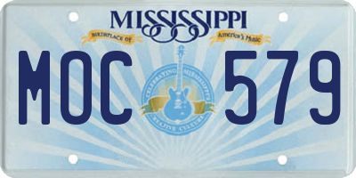 MS license plate MOC579