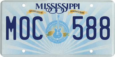 MS license plate MOC588