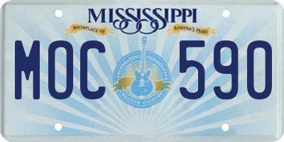 MS license plate MOC590