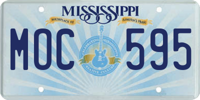 MS license plate MOC595
