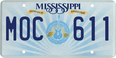 MS license plate MOC611