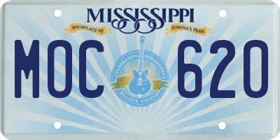 MS license plate MOC620