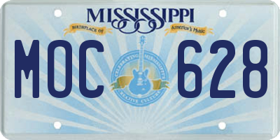 MS license plate MOC628