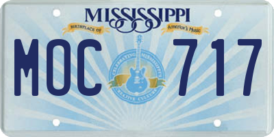 MS license plate MOC717