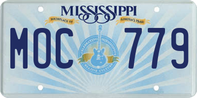MS license plate MOC779