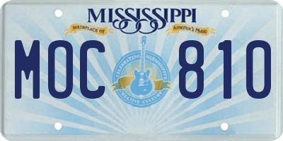 MS license plate MOC810
