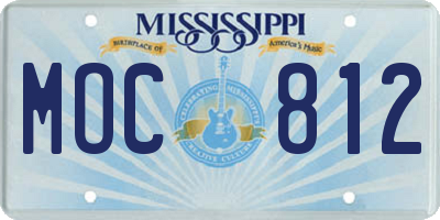 MS license plate MOC812