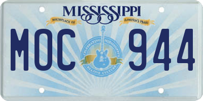 MS license plate MOC944