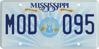 MS license plate MOD095
