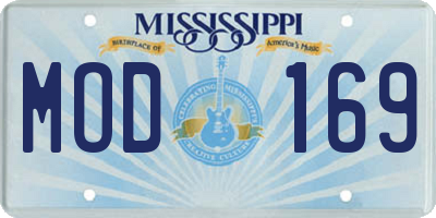 MS license plate MOD169