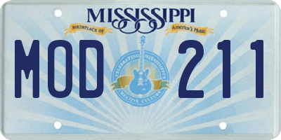 MS license plate MOD211