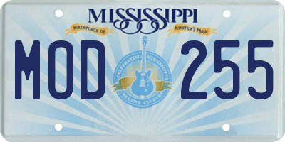 MS license plate MOD255