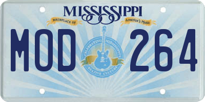 MS license plate MOD264