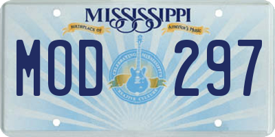 MS license plate MOD297