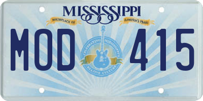 MS license plate MOD415