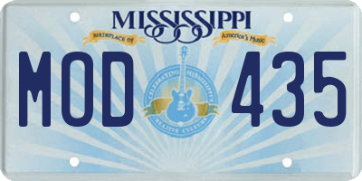 MS license plate MOD435