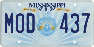 MS license plate MOD437