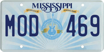 MS license plate MOD469