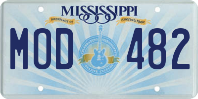 MS license plate MOD482