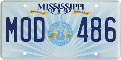 MS license plate MOD486