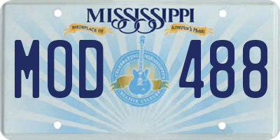 MS license plate MOD488
