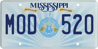 MS license plate MOD520