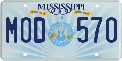 MS license plate MOD570