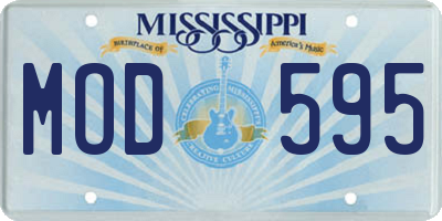 MS license plate MOD595