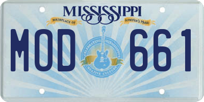 MS license plate MOD661
