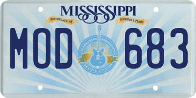 MS license plate MOD683